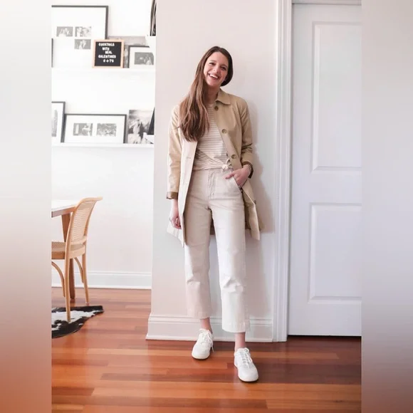 Everlane The Straight Leg Crop Jeans in Stone Size 00 - Picture 1 of 5